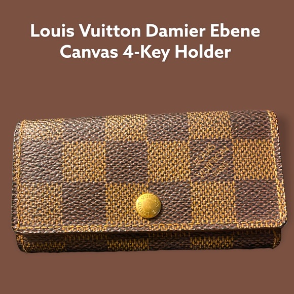 Louis Vuitton Damier Ebene Canvas Four Key Holder